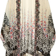 Anna Sui&nbsp;|&nbsp;Lace-trimmed silk-chiffon kimono jacket&nbsp;|&nbsp;NET-A-PORTER.COM