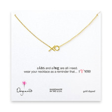xo gold dipped necklace : Dogeared Jewels and Gifts