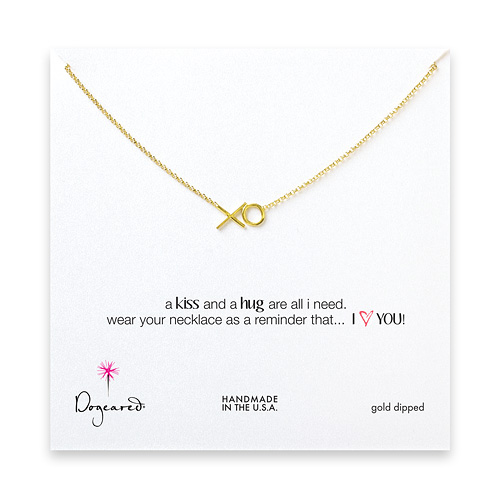 xo gold dipped necklace : Dogeared Jewels and Gifts