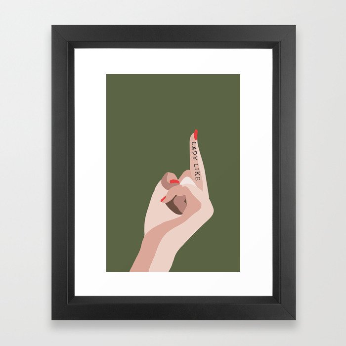 LADYLIKE Framed Art Print by allyquirk | Society6