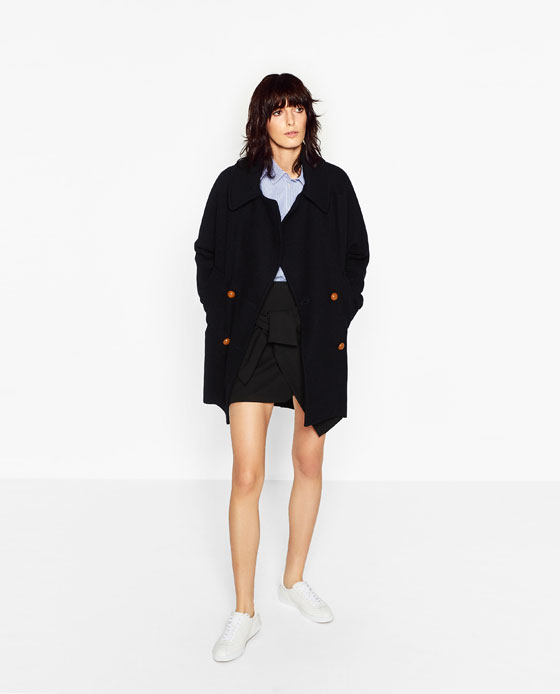 DOUBLE BREASTED WOOL COAT - View all-OUTERWEAR-WOMAN | ZARA United States