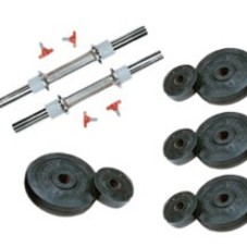 Buy Vinex 12 Kg Weight Rubber + 2 Pc Dumbbell Rods Online