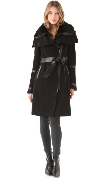 Mackage Side Zip Coat with Tie | SHOPBOP