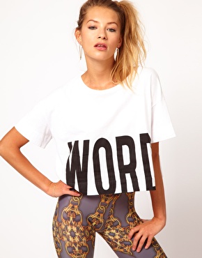 Bitching & Junkfood | Bitching & Junkfood Venus Word Crop Tshirt at ASOS