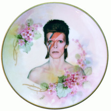 David Bowie Portrait Plate 7.65 by BeatUpCreations on Etsy