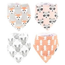 Amazon.com : Stadela Baby Bandana Bib Set, 4-Pack Absorbent Soft Cotton Drool and Teething Bandana Bibs, Unisex Baby Shower Gift for Boys &a