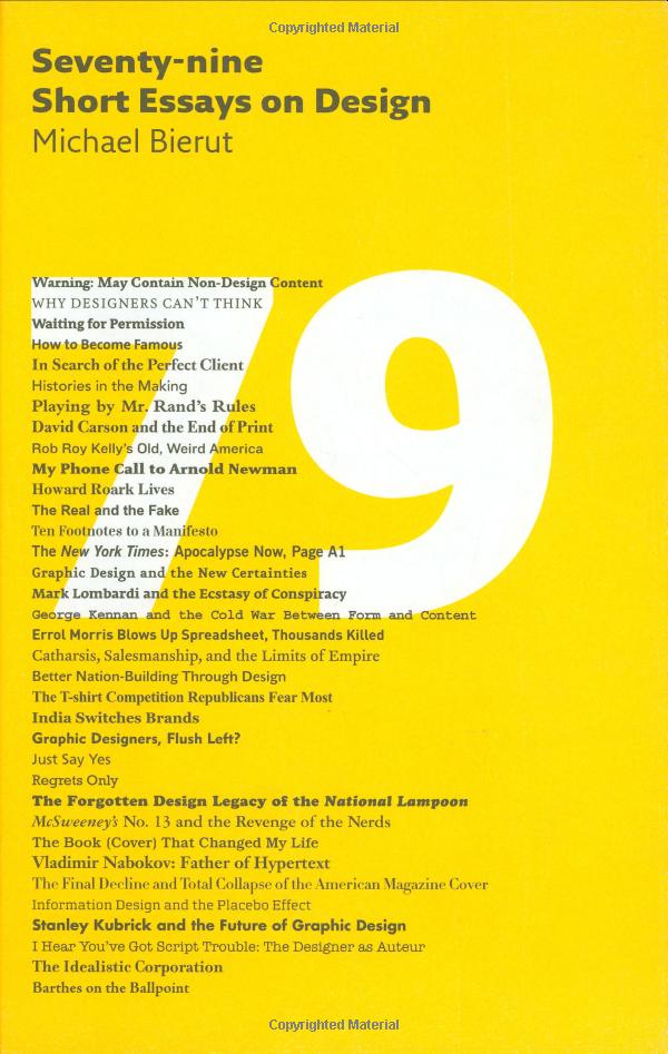Seventy-nine Short Essays on Design: Michael Bierut: 9781616890612: Amazon.com: Books