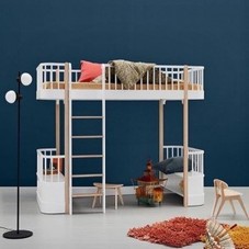 OLIVER FURNITURE : Hochbett, weiss/Eich - CASPAR Concept Store