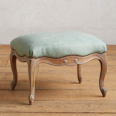 Leather Tirelle Ottoman - anthropologie.com