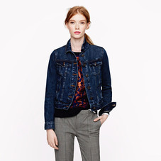 Vintage denim jacket in recycled indigo wash - cotton & denim jackets - Women's outerwear - J.Crew