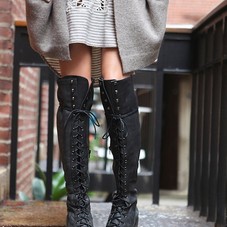 Jeffrey Campbell  Joe Lace Up Boot at Free People Clothing Boutique