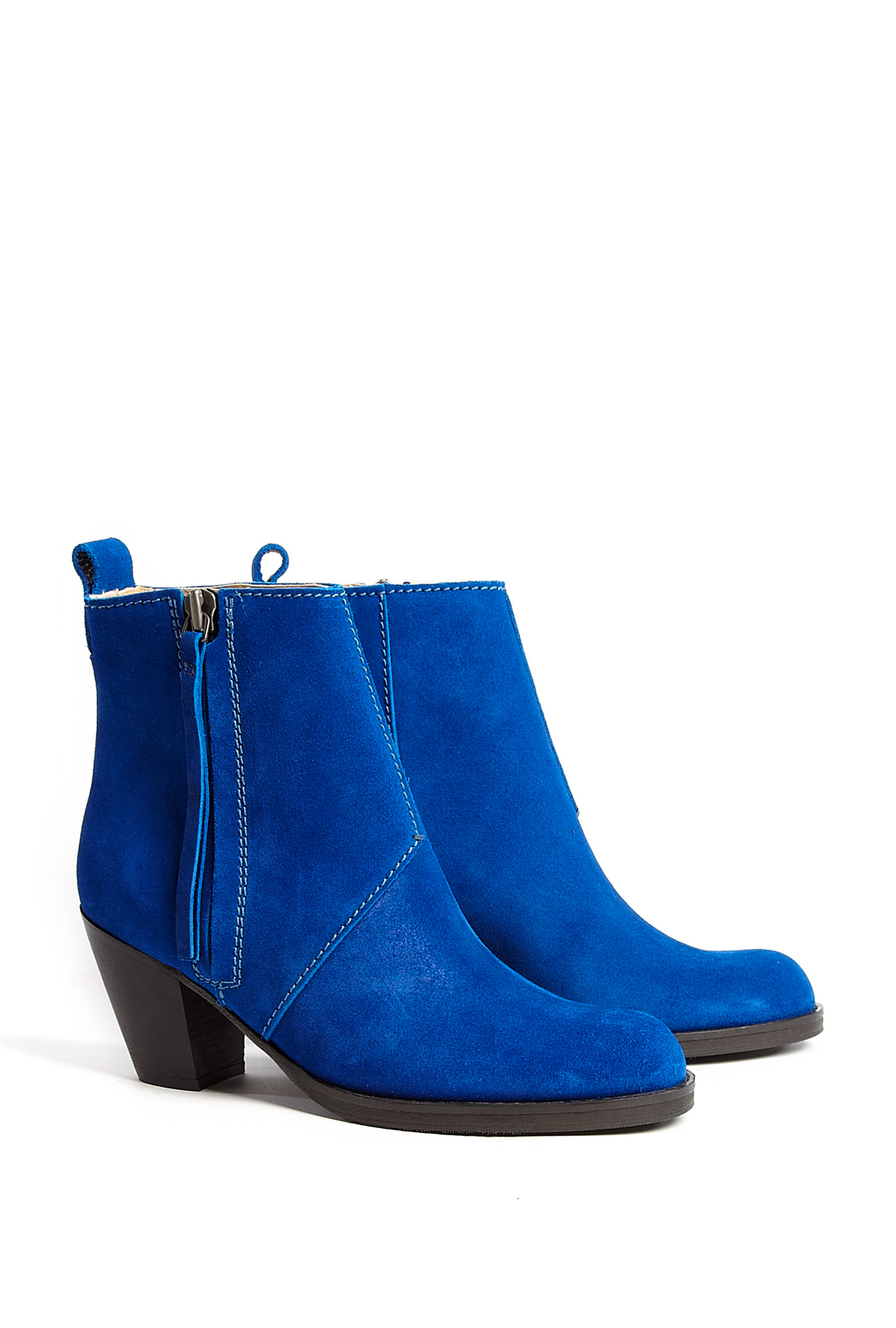 Acne | Pistol Shorts Side Zip Suede Ankle Boot by Acne