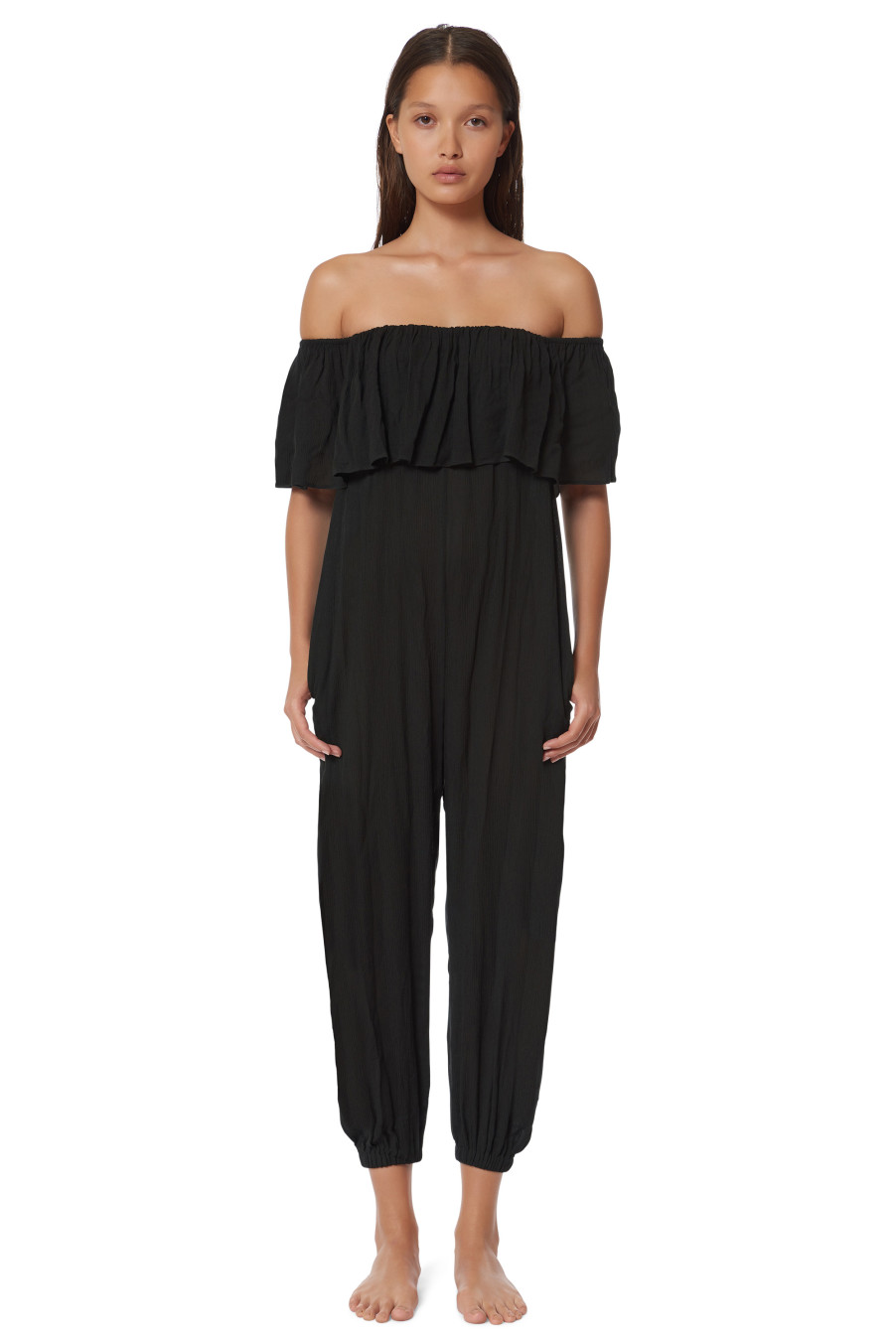 Mara Hoffman | Off The Shoulder Ruffle Jumpsuit