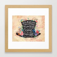 Mad Hatter Framed Art Print by stellawenny | 12x12