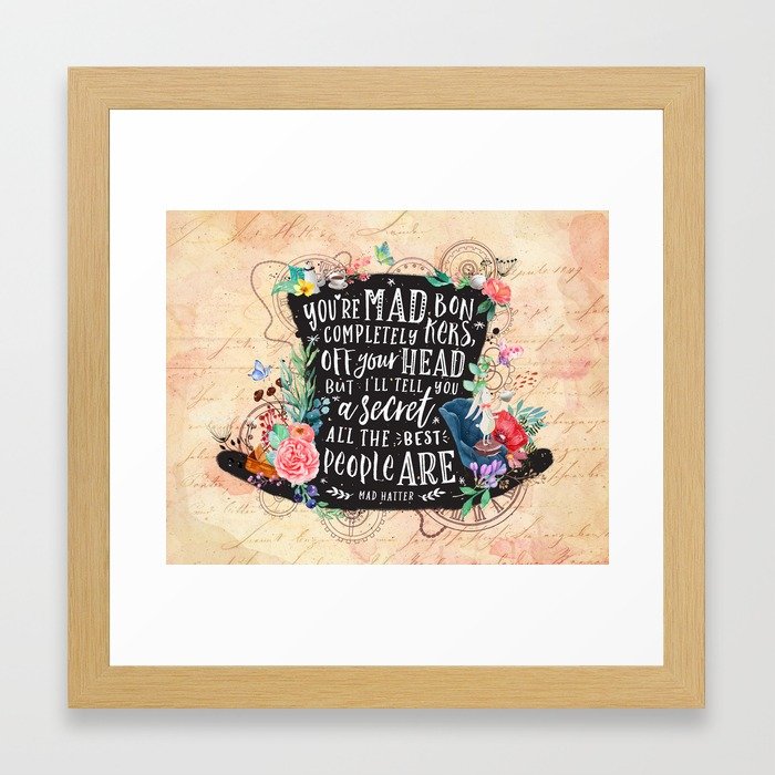 Mad Hatter Framed Art Print by stellawenny | 12x12