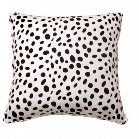 Black and White Spotted Pillow - Furbish