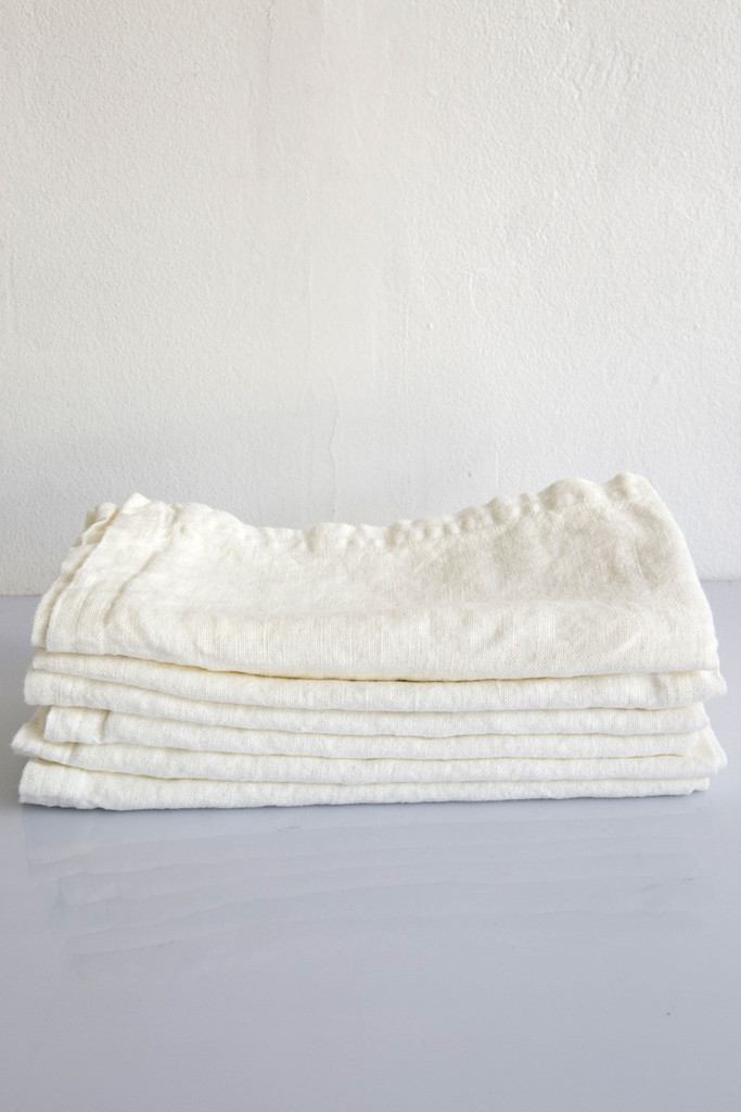 linum washed linen ivory napkin – Lost & Found