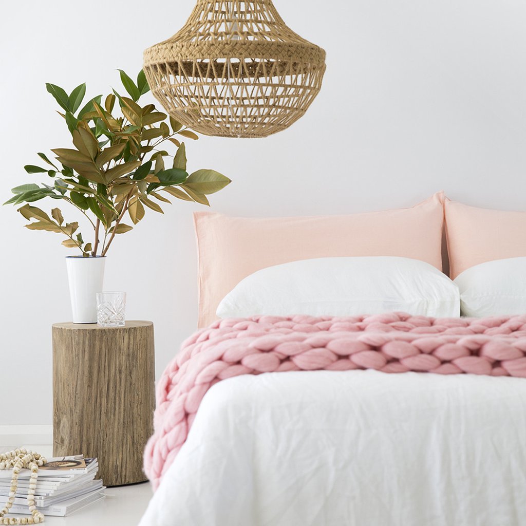 Cotton Linen Pillowslip in Pink | The Pillowslip Store