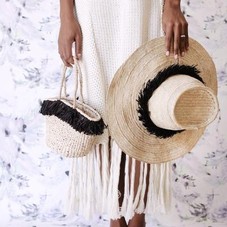 Frieda Woven Fringe Hat - Indego Africa