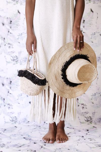 Frieda Woven Fringe Hat - Indego Africa