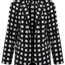 Square Print Fluid Blazer - Jackets & Coats  - Clothing  - Topshop USA