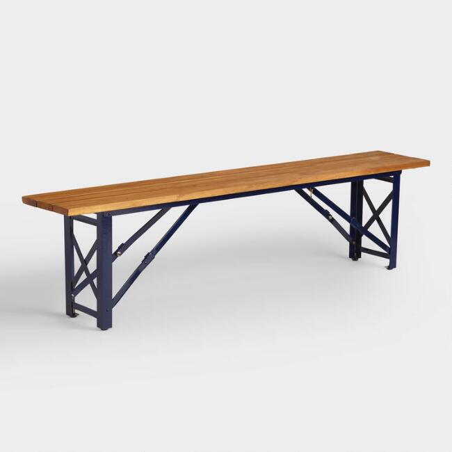 Peacoat Beer Garden Dining Bench | World Market