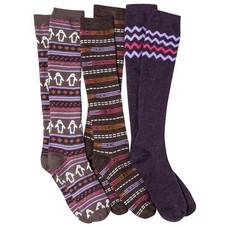 Junior's Knee High Socks 3-Pack - White Penguin/... : Target