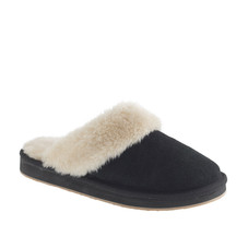 Women's suede shearling scuffs : slippers | J.Crew