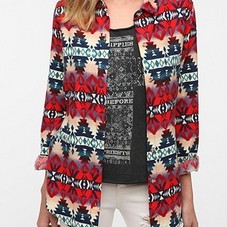 BDG Printed Flannel Button-Down Shirt - Urban Outfitters