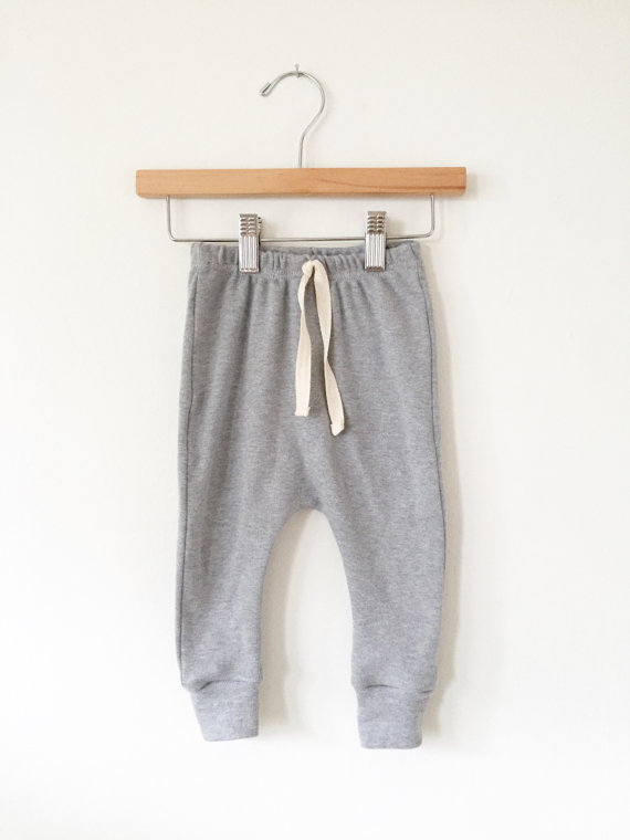 Organic harem leggings in grey // harem leggings by LolaandStella