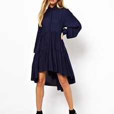 ASOS | ASOS Tiered Swing Shirt Dress at ASOS