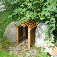 Miniature Gnome Fairy Faerie Elf Hobbit Rustic by NothinButWood