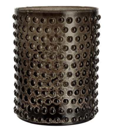 Textured Glass Vase | Charcoal gray | Home | H&M US