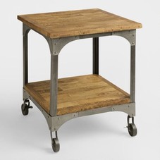 Wood and Metal Aiden End Table | World Market