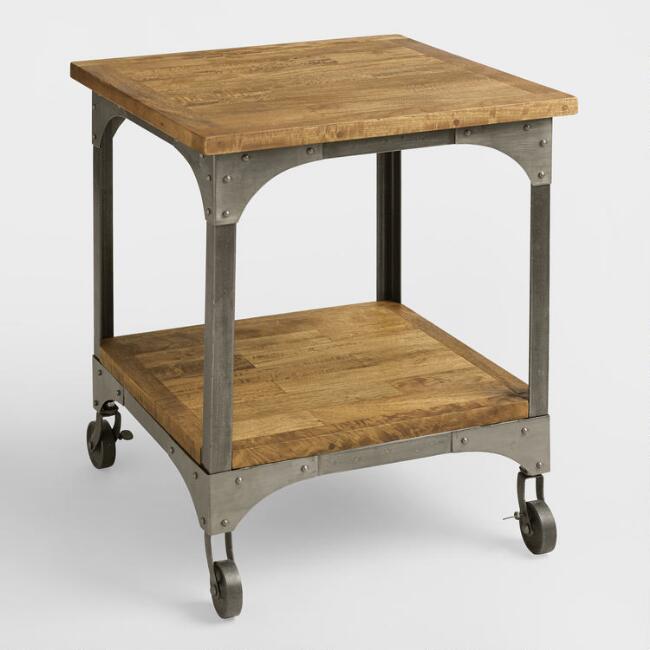 Wood and Metal Aiden End Table | World Market