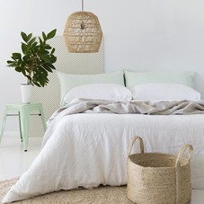 Cotton Linen Pillowslip in Minty | The Pillowslip Store