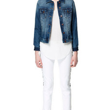 MEDIUM WASH DENIM JACKET - Blazers - Woman - ZARA United States