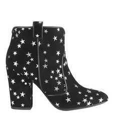 Laurence Dacade Pete Silver Star Suede Booties: Black                                         | Shop IntermixOnline.com