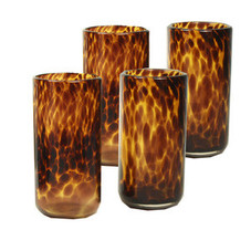 Tortoise Shell Highball Glasses