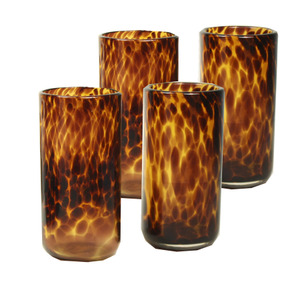 Tortoise Shell Highball Glasses