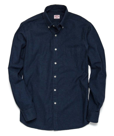 Hamilton Since 1883 - The Solid Brushed Button Down (Navy)