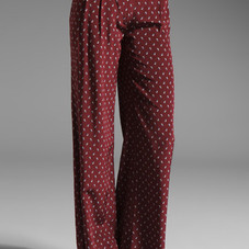 TIBI Sparrow Wide Leg Pant in Burgundy/Ivory at Revolve Clothing - Free Shipping!