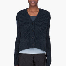 Silent By Damir Doma Petrol Cashmere Angora Cardigan for women | SSENSE