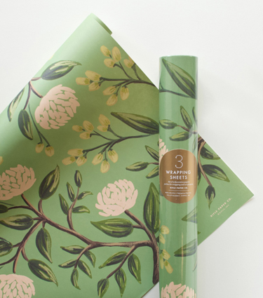 Rifle Paper Co. - Emerald Peonies Wrapping Sheets