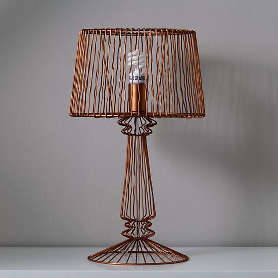Wire Table Lamp (Bronze) in Table Lamps | The Land of Nod