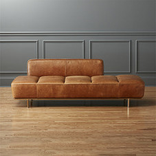lawndale leather daybed | CB2