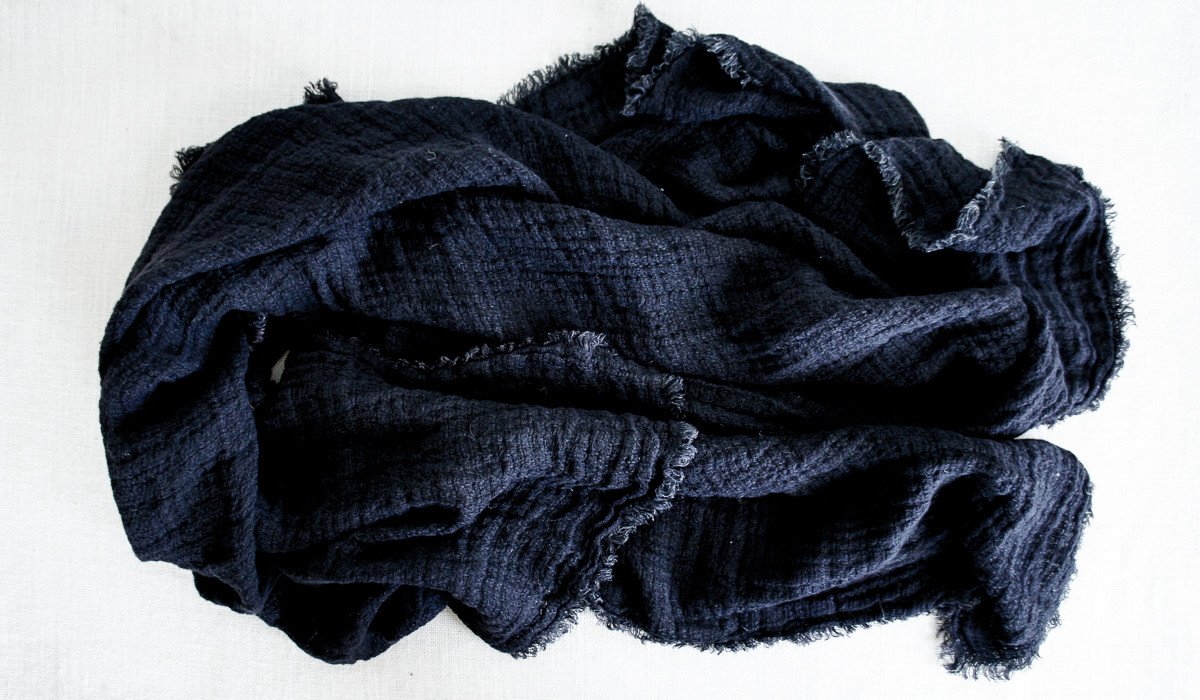 Washed Linen Waffle Throw Blanket : Black – Spartan Shop