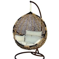 Amazon.com: Trully - Outdoor Wicker Swing Chair - The Great Hammocks DL03AB: Home & Kitchen