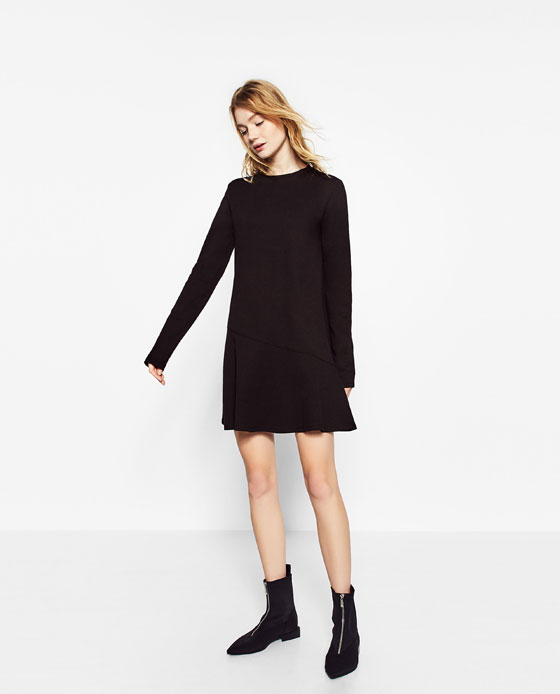 DRESS WITH RUFFLE HEM - DRESSES-WOMAN | ZARA United States