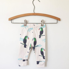 Organic baby leggings in toucan print baby by LolaandStella